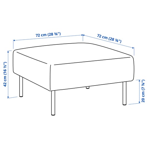 Illustration avec les mesures du produit : LILLEHEM.
