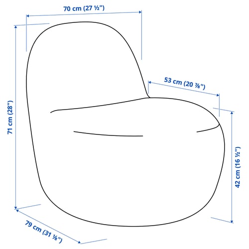 Illustration avec les mesures du produit : LILLESÄTER.