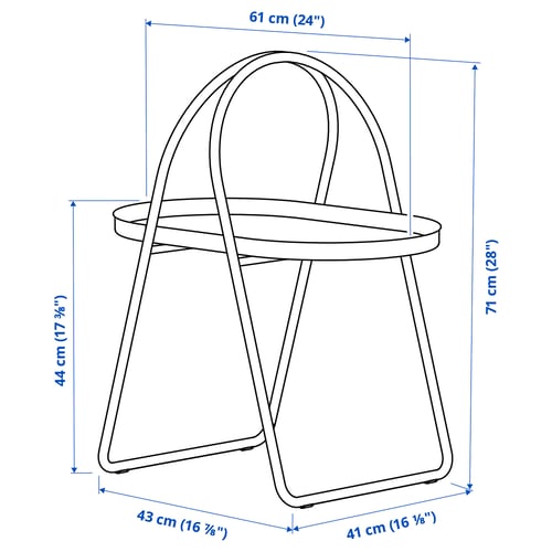 Illustration avec les mesures du produit : MÅBÄRSSKÄR.