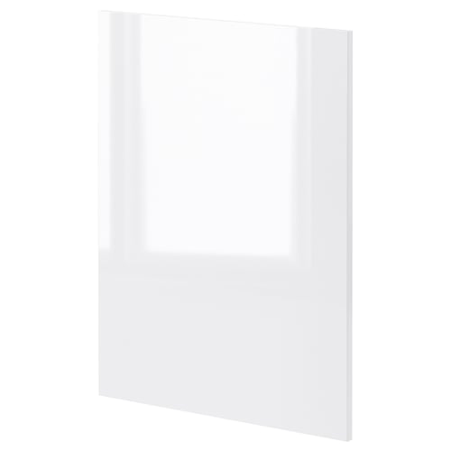 Façade d’armoire de cuisine blanc brillant METOD, rectangulaire avec des bords lisses.