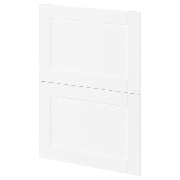 Armoire de cuisine blanche METOD, design épuré, forme rectangulaire, style moderne, construction en panneaux de fibres et en plastique.