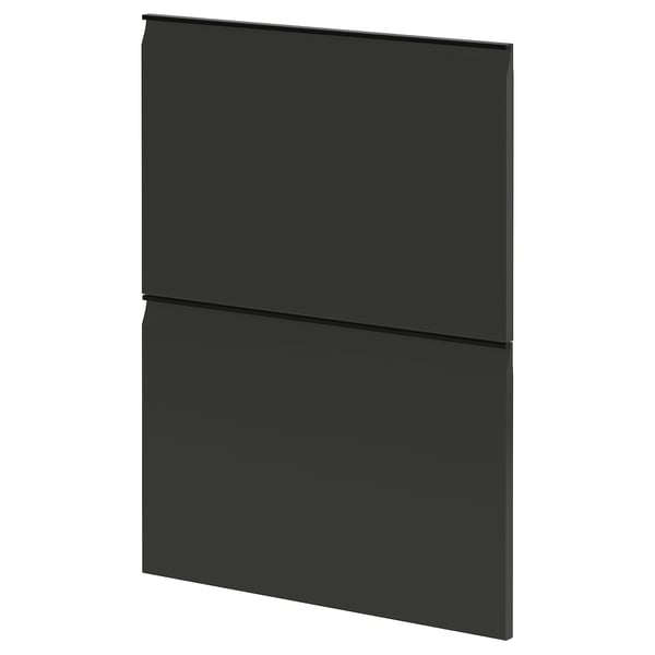 Armoire de cuisine à panneau plat noir. Design moderne et élégant avec finition mate et poignée intégrée.