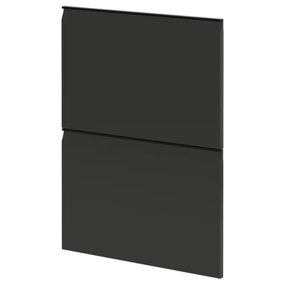 Armoire de cuisine à panneau plat noir. Design moderne et élégant avec finition mate et poignée intégrée.