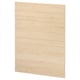 Porte d’armoire en bois de frêne clair, faisant partie du système de cuisine METOD. Forme rectangulaire avec un design rainuré.