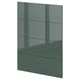 Panneau de cuisine moderne : série METOD. Gris-vert brillant, rectangulaire et design élégant.