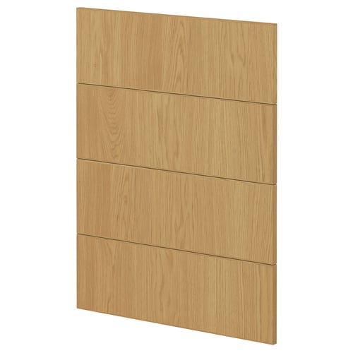 Panneau d’armoire en bois de chêne METOD avec un design rainuré.