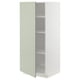 Armoire verte METOD : haute, blanche et vert pâle, en bois, 3 étagères, porte simple.