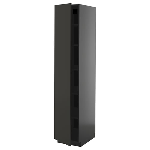 Armoire de cuisine METOD, noir mat, rectangulaire, design moderne.