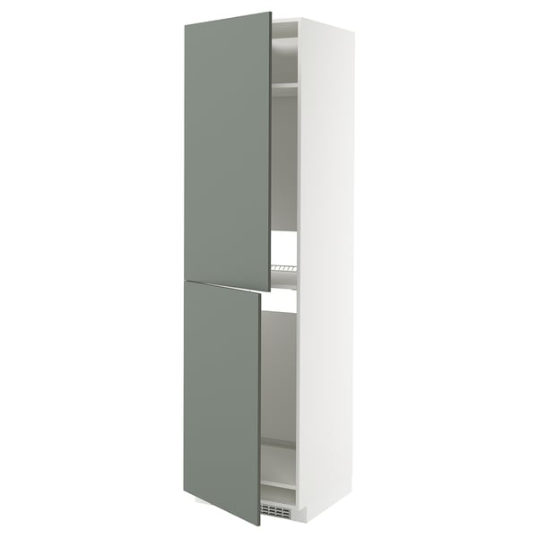 Armoire haute verte du système de cuisine METOD, design moderne avec étagères réglables.