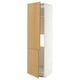 METOD Armoire réfr/cong 2ptes, blanc/Sinarp plaqué chêne, 60x60x220 cm