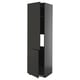 Armoire de cuisine haute noire à deux portes, design moderne d’ikea.