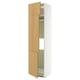 METOD Armoire réfrigérateur/congél+3ptes, blanc/Sinarp plaqué chêne, 60x60x240 cm