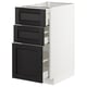 Armoire de cuisine moderne de la ligne ikeas METOD avec trois tiroirs en bois.