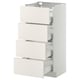 Une armoire de cuisine ikea METOD blanche avec quatre tiroirs entièrement extensibles. Le design épuré offre une atmosphère moderne et légère, idéale pour le rangement dans la cuisine.