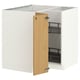 METOD Élément bas angle+rgt pivotant, blanc/Sinarp plaqué chêne, 88x88 cm
