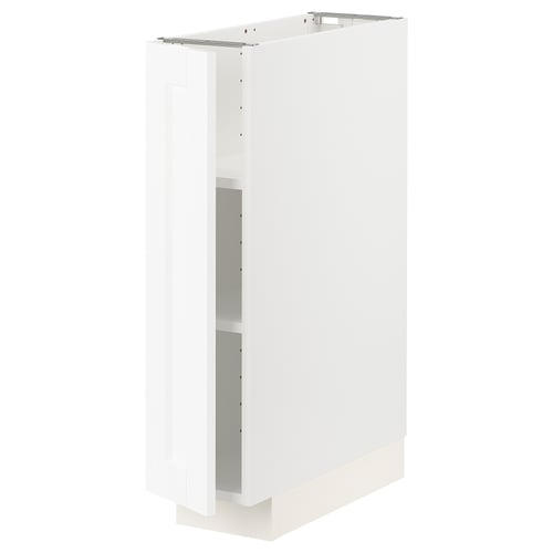 Armoire de cuisine METOD blanche au design moderne, de forme carrée et d’étagères réglables.