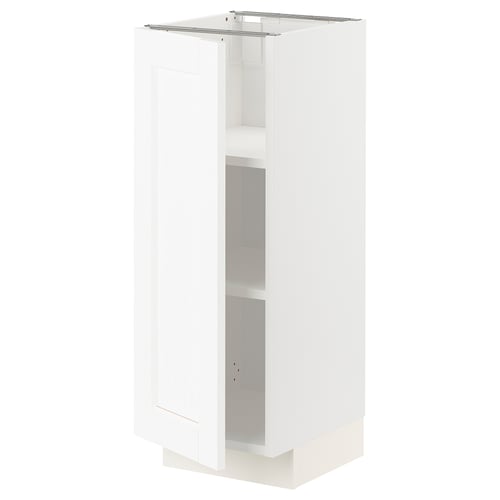 Armoire blanche METOD, design classique, étagères réglables.