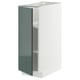 Armoire METOD gris-vert brillant, rangement de cuisine moderne.