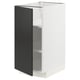 Un meuble de cuisine METOD moderne, noir et blanc, avec des étagères réglables et un design élégant et minimaliste.