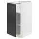 Armoire de cuisine moderne : METOD en blanc et noir avec finition mate et étagères réglables.