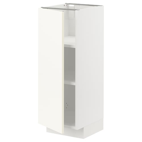 Armoire de cuisine METOD blanche avec étagères réglables, forme carrée.