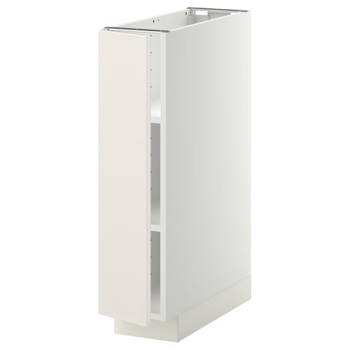 Armoire de cuisine METOD blanche, rectangulaire, avec des surfaces lisses et des étagères réglables.