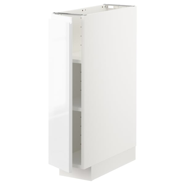 Armoire de cuisine METOD blanc brillant, rectangulaire, design moderne.