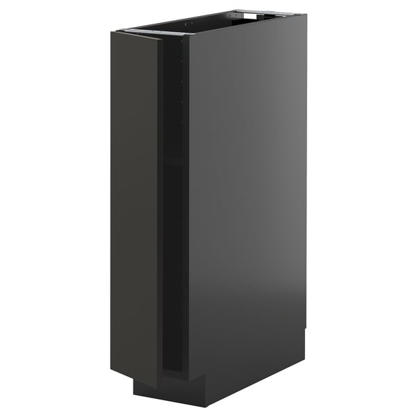 Armoire de cuisine METOD noire, design rectangulaire moderne en finition mate élégante.