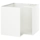Armoire de cuisine METOD blanche, rectangulaire, avec côtés perforés pour étagères réglables, finition mélaminée robuste.