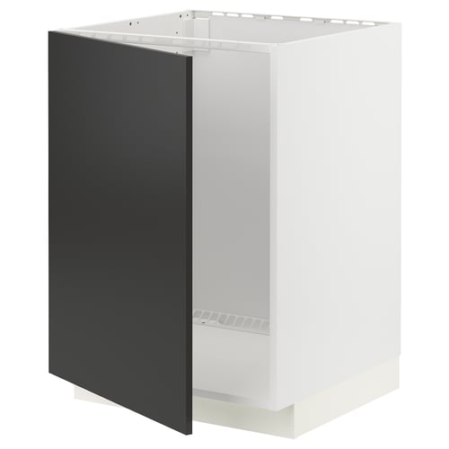 Meuble de cuisine METOD en noir et blanc, moderne, de forme carrée, finition mate.