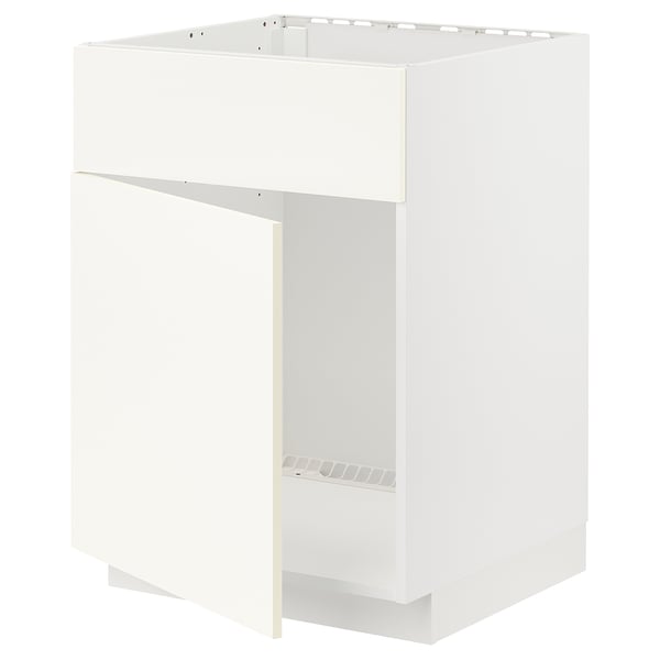 Armoire de cuisine METOD blanche. Design moderne et rectangulaire avec des surfaces lisses et des charnières intégrées.