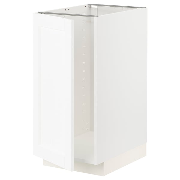 Armoire de cuisine METOD blanche de forme carrée et au design moderne.