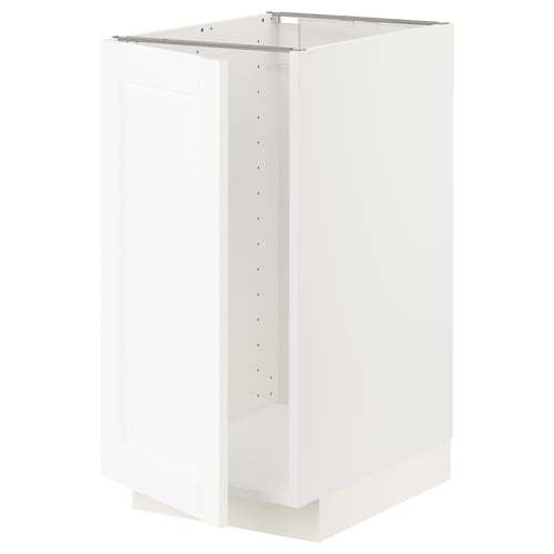 Armoire de cuisine METOD blanche de forme carrée et au design moderne.