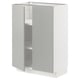 Armoire de cuisine METOD blanche avec portes grises, design moderne