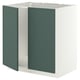 METOD Élément évier 2 portes, blanc/Aspudden gris-vert foncé, 80x60 cm