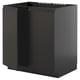 Armoire de cuisine moderne ikea METOD noire au design élégant et minimaliste.