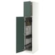 METOD Élément haut + rangements prod entr, blanc/Aspudden gris-vert foncé, 40x60x200 cm