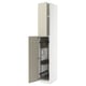 Armoire beige METOD, panneau de fibres et peinture acrylique, grand rangement, charnière gauche.