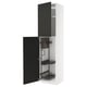 Armoire de cuisine METOD noir et blanc, design moderne avec organisateurs coulissants, détails en acier.