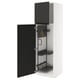 Armoire METOD moderne en noir et blanc avec organisateurs coulissants et charnières à encliquetage.