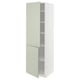 Armoire METOD verte avec 2 portes et étagère réglable.