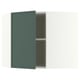 METOD Élément mural angle + tablettes, blanc/Aspudden gris-vert foncé, 68x60 cm