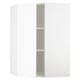 Armoire d’angle METOD blanche, design minimaliste, étagères réglables.