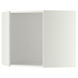 Une armoire METOD blanche d’ikea, une unité d’angle au design simple, qui fait partie de leur système de cuisine.