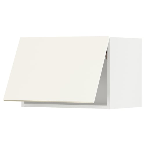 Meuble de cuisine METOD en blanc, design rectangulaire moderne avec des surfaces lisses.