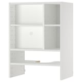 Armoire murale blanche METOD : espace de rangement élégant, rectangulaire, à plusieurs étagères avec cadre robuste, finition mélaminée.