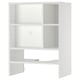 Armoire murale blanche METOD : espace de rangement élégant, rectangulaire, à plusieurs étagères avec cadre robuste, finition mélaminée.