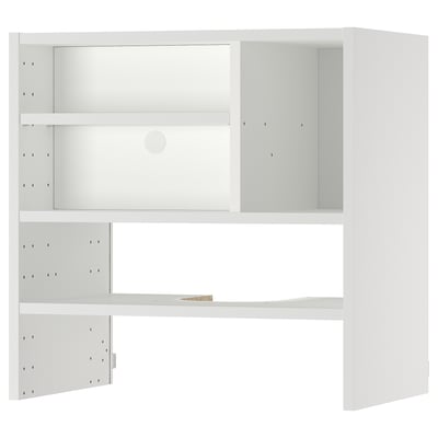 Cadre d’armoire murale METOD blanc avec étagères.