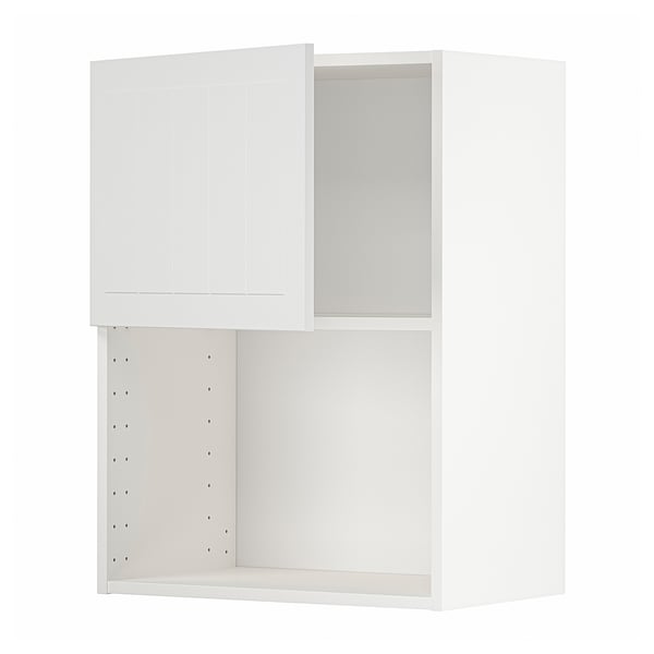 Armoire de cuisine METOD blanche, forme rectangulaire, design plat, étagère réglable.