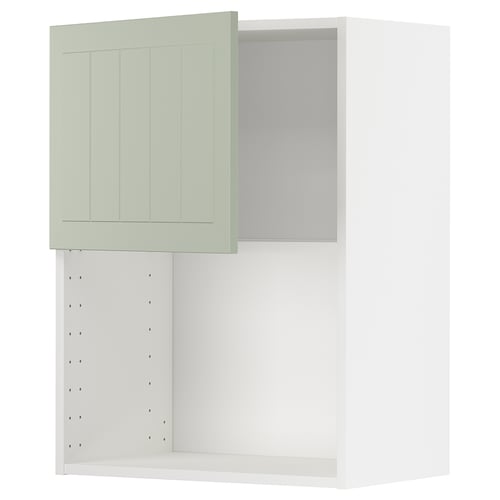 Armoire de cuisine Ite METOD, verte, carrée, étagères réglables.